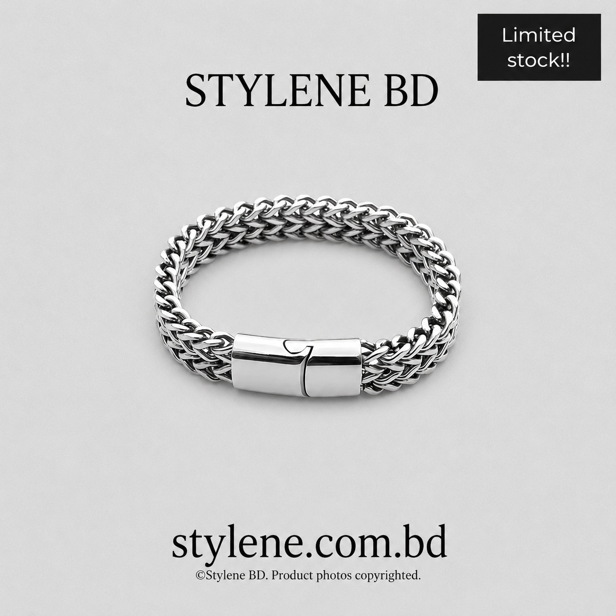 Phoenix Titanium Double Link Bracelet for men 12mm TINGN Men Stainless Steel