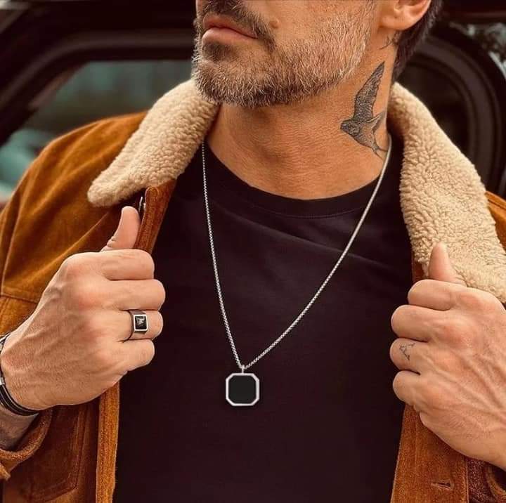 silver-black-white-or-blue-square-pendant-necklace-for-men-or-women