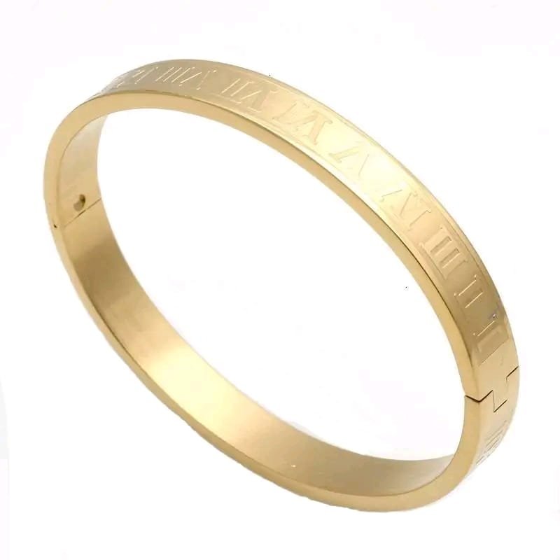 Classic Unisex Bracelet
316 Stainless Steel Golden Roman Number - Image 3