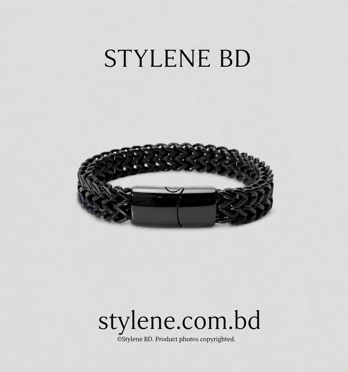 Trendy Phoenix Titanium Black Bracelet For Men