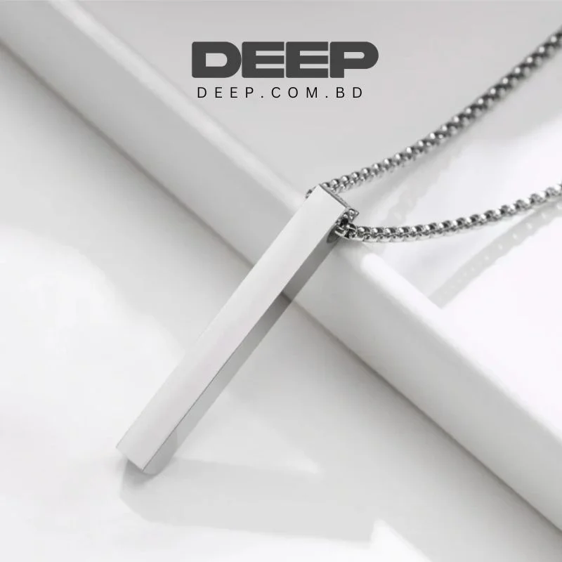 Trendy Stylish Silver bar Neck Chain For Men