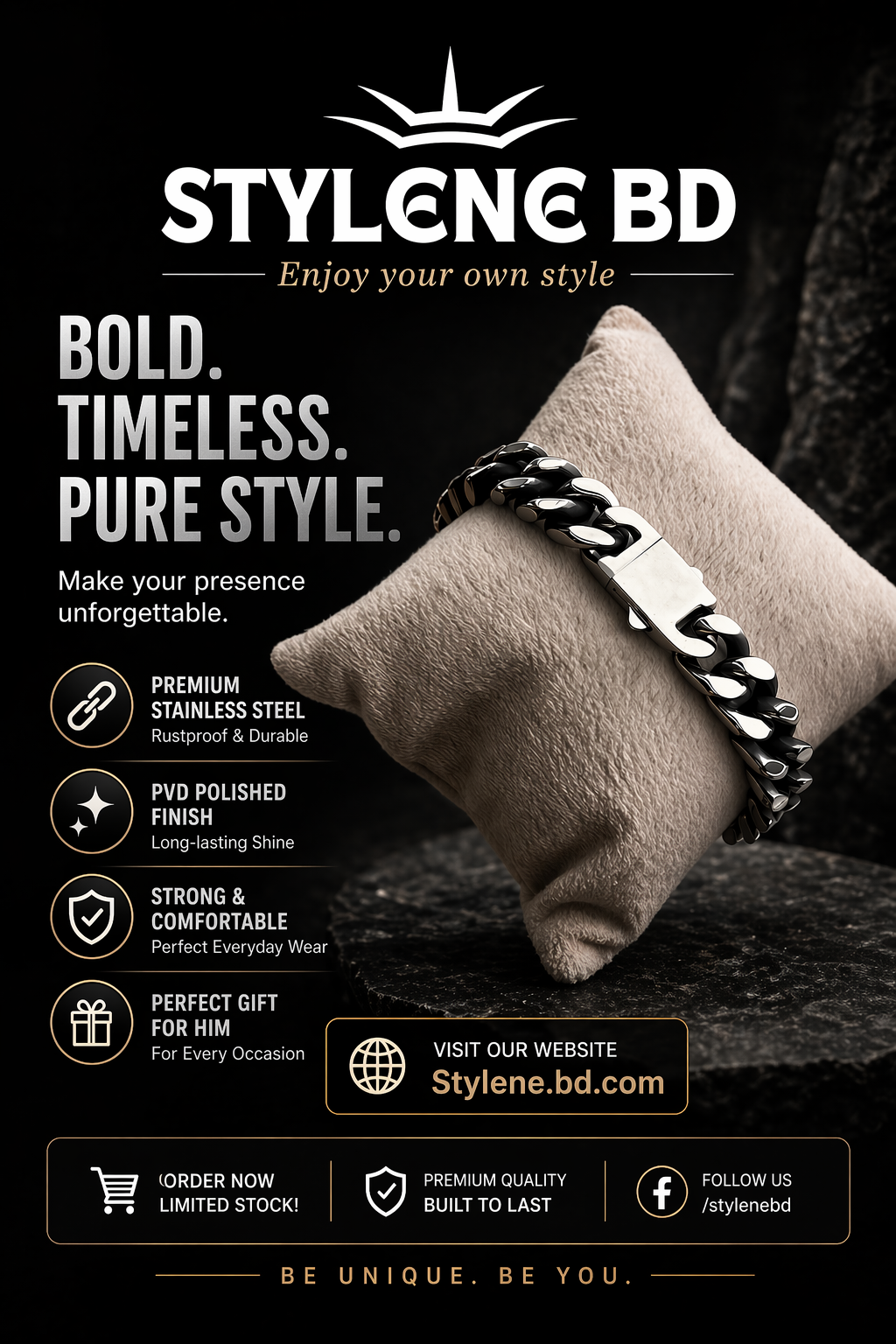 Signature Titanium polished Braclet - Image 2