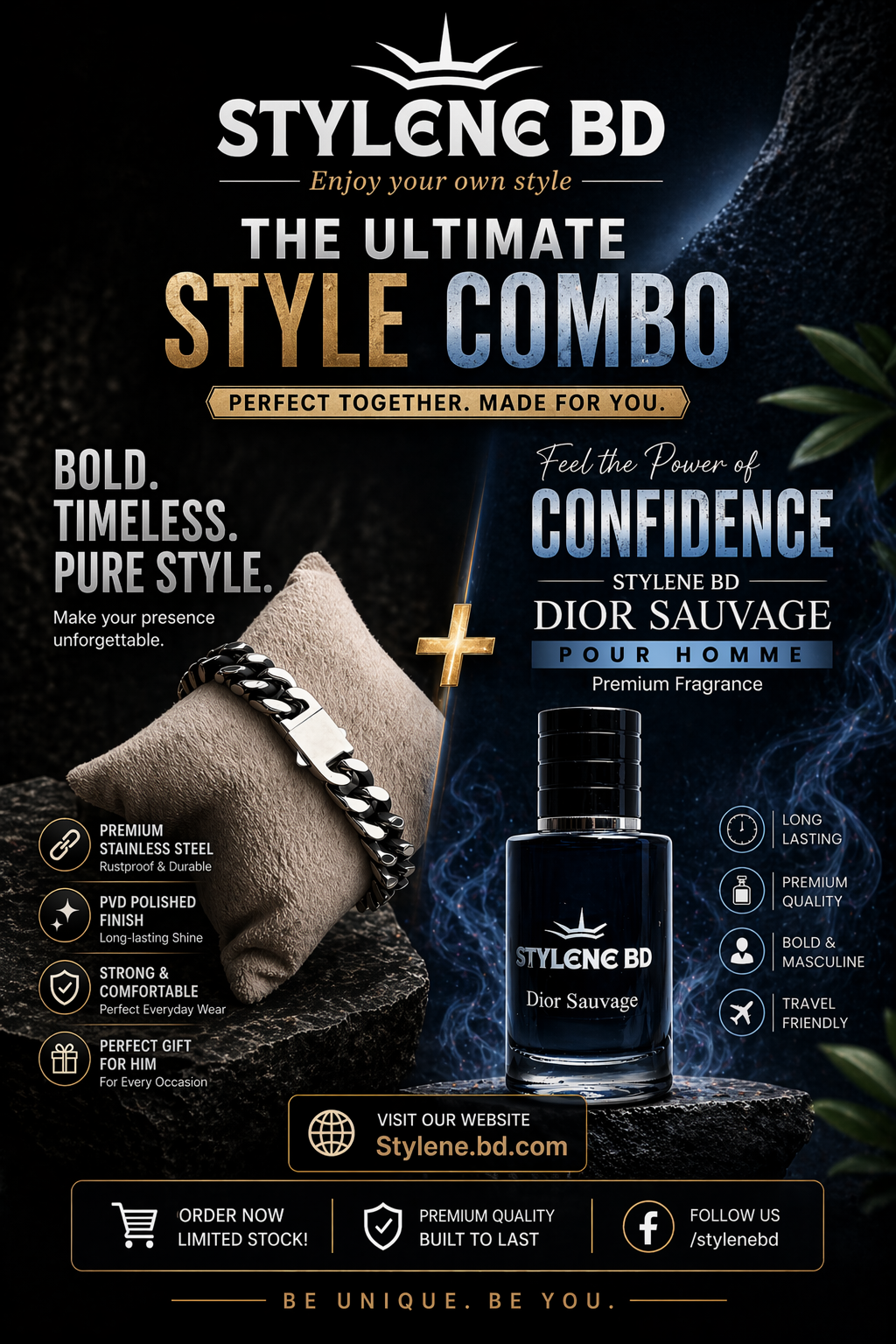 The Perfect Gift for Him: Luxury Bracelet + Iconic Dior Sauvage