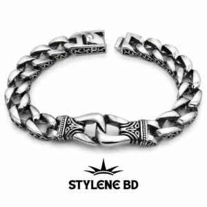 STYLENE BD Premium 316L Stainless Steel Engraved Cuban Bracelet